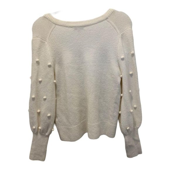 Madewell Bobble Dashwood Ivory Pom Pom Sweater S - Picture 3 of 12